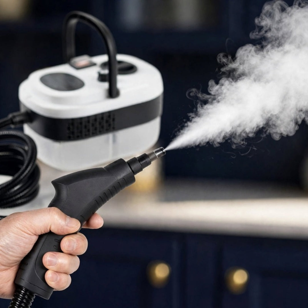 Pistola de vapor expulsando vapor a presión