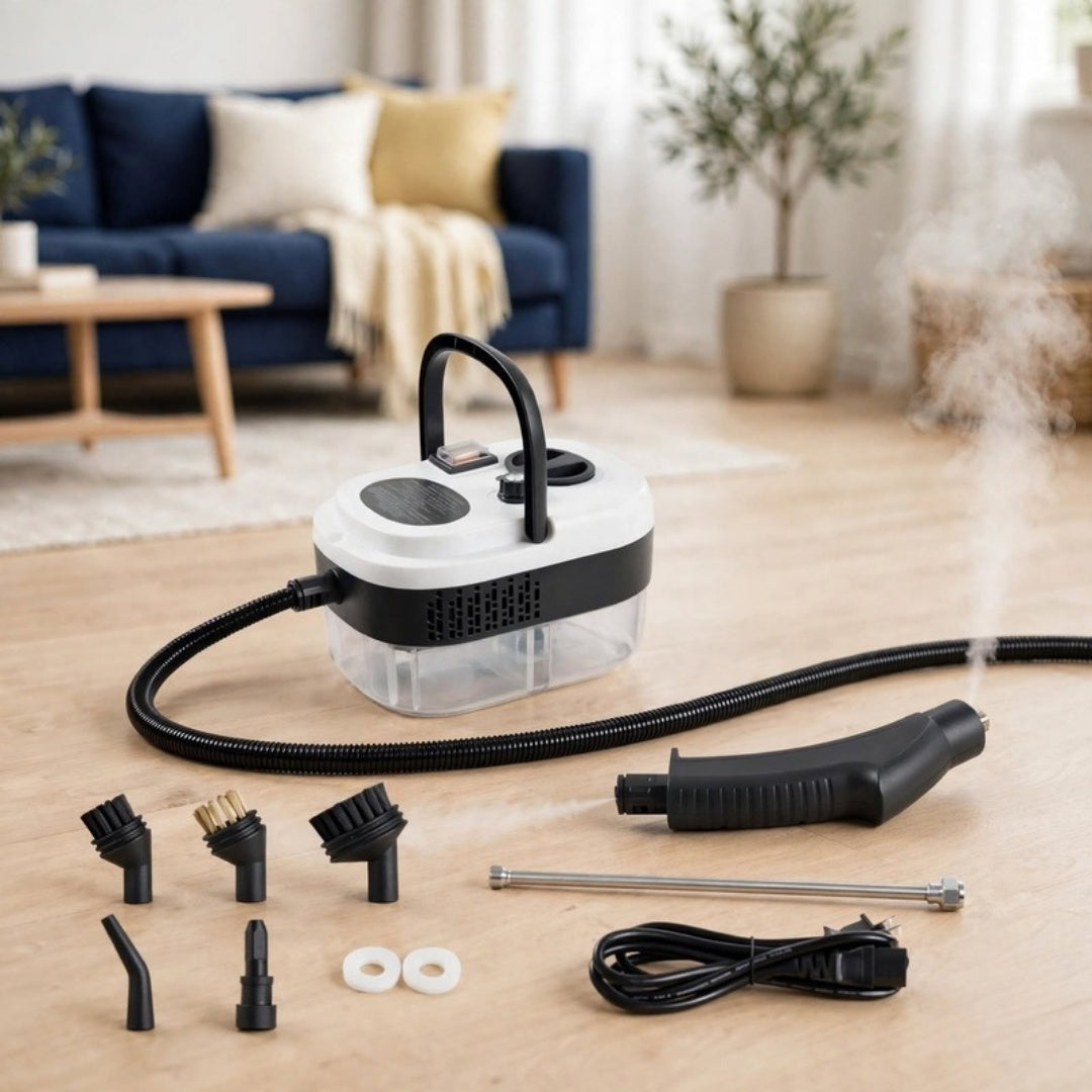 Limpiadora a vapor con todos sus accesorios incluidos