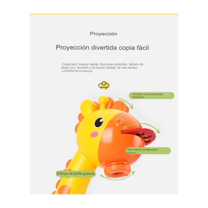 Mesa de Dibujo Infantil con Proyector Jirafa