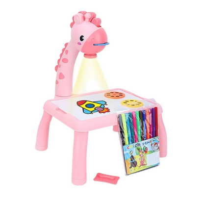 Mesa de Dibujo Infantil con Proyector Jirafa