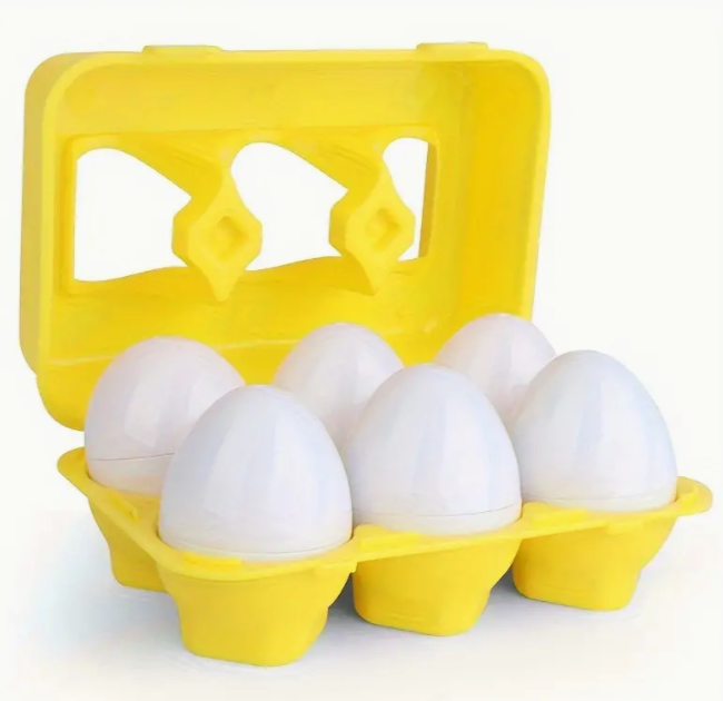 Juego Didáctico 6 Huevos de Formas Montessori