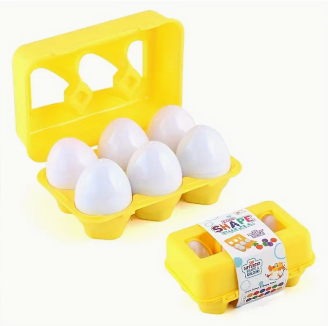 Juego Didáctico 6 Huevos de Formas Montessori