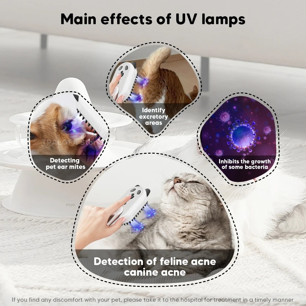 Cepillo a Vapor para Mascota con Luz UV - vista 2