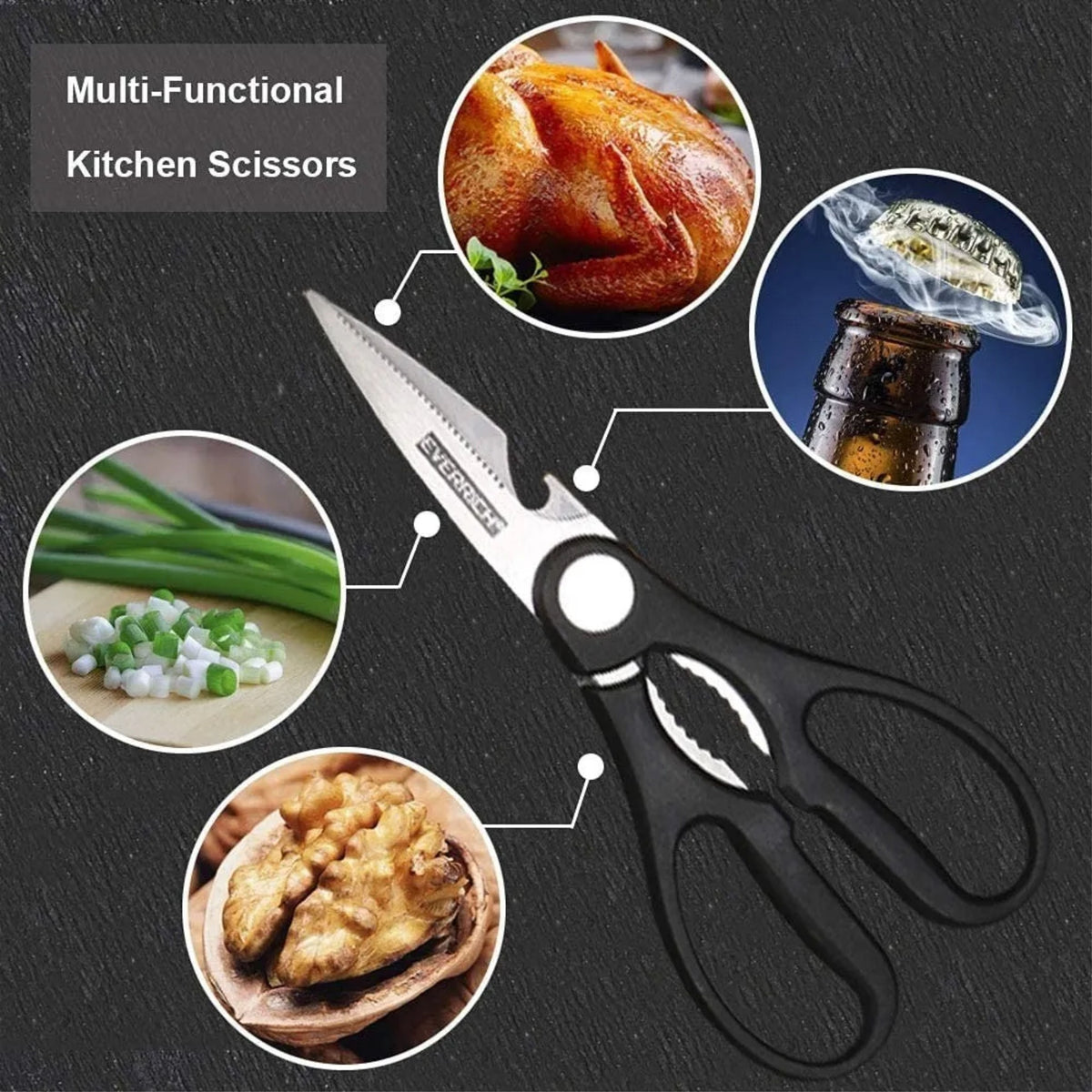 Set de 6 Cuchillos Antiadherentes con Mango Antideslizante