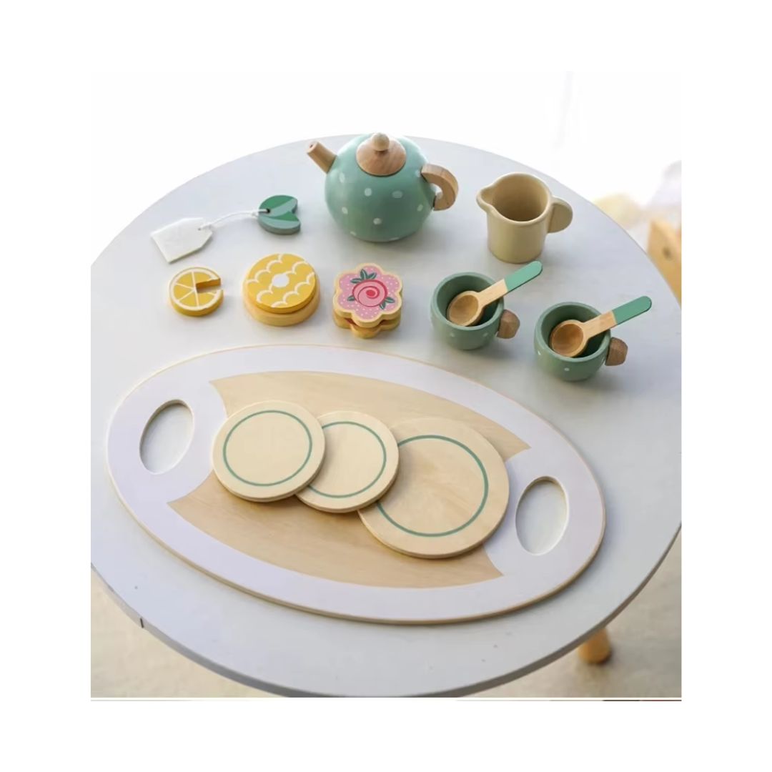 Set de Té y Postres de Madera Montessori