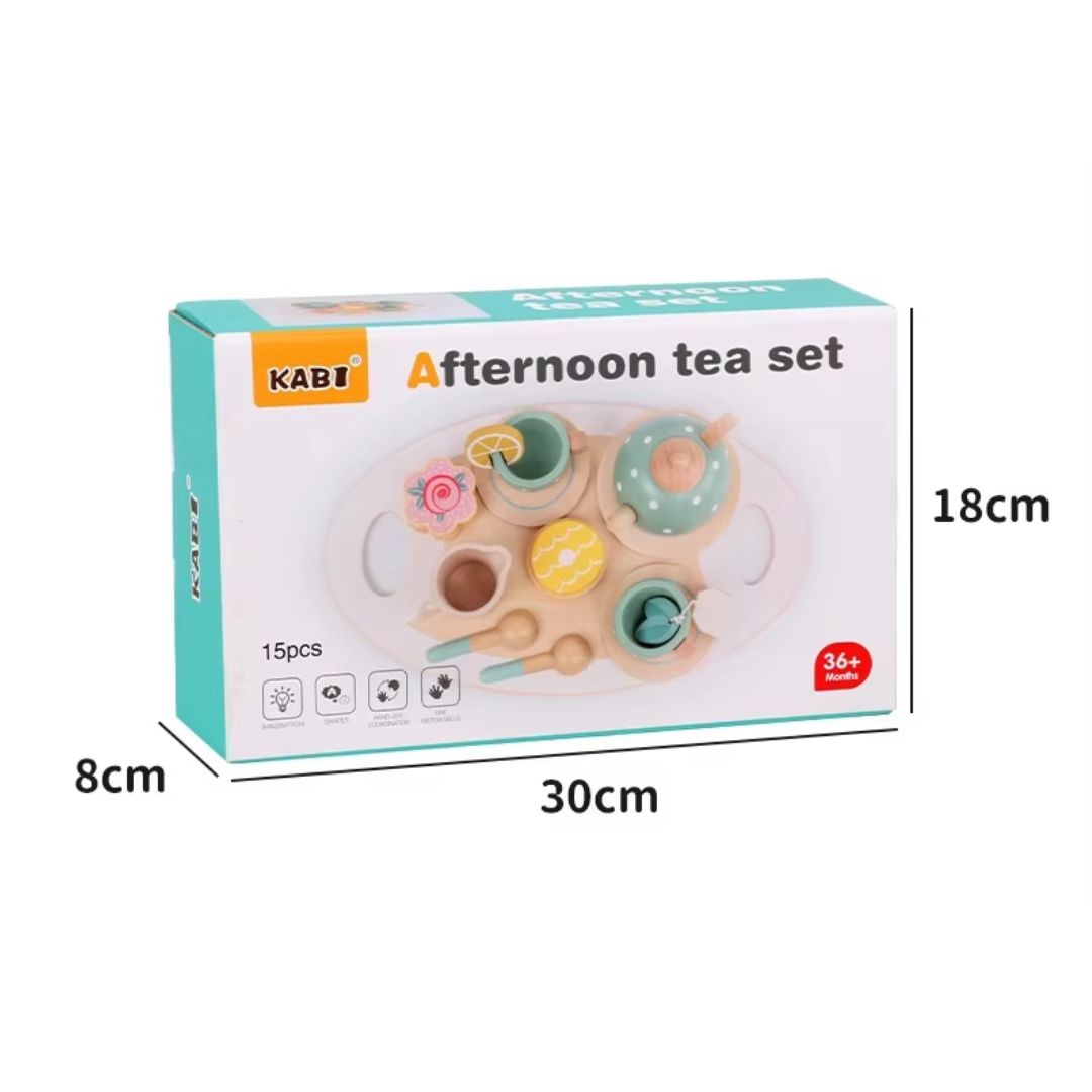 Set de Té y Postres de Madera Montessori