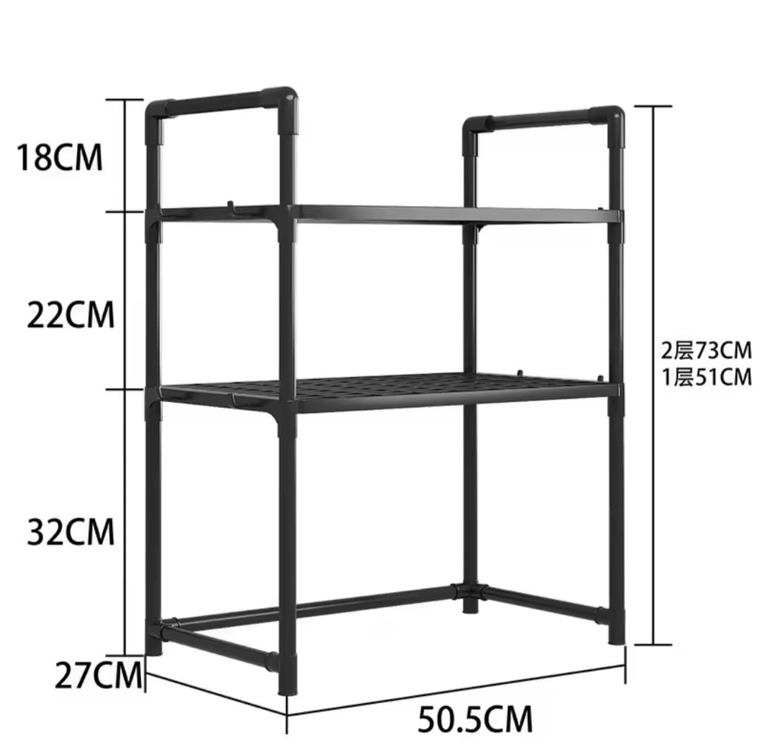 Repisa Extensible para Microondas con Ganchos