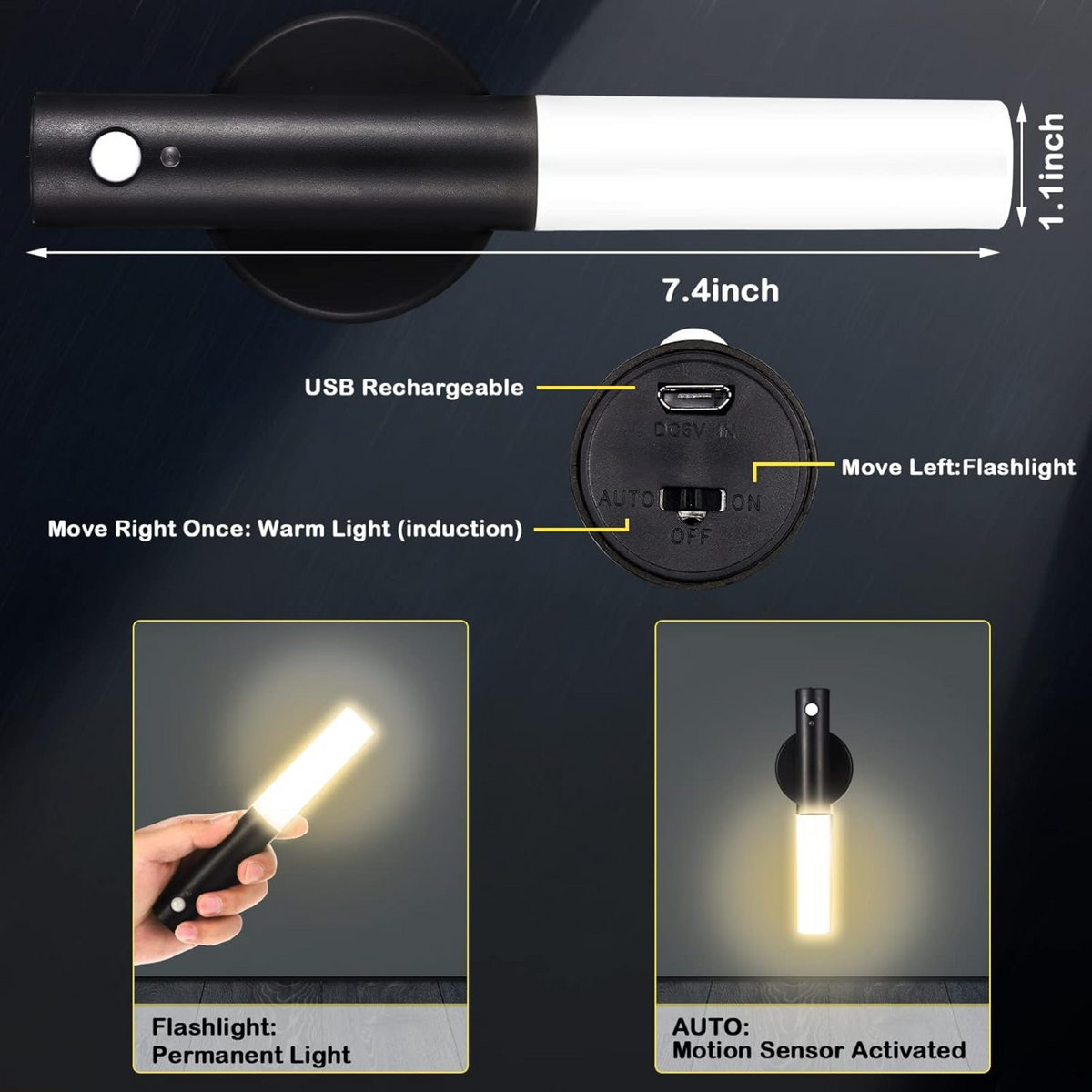 Lámpara LED con Sensor de Movimiento e Imán - vista 6