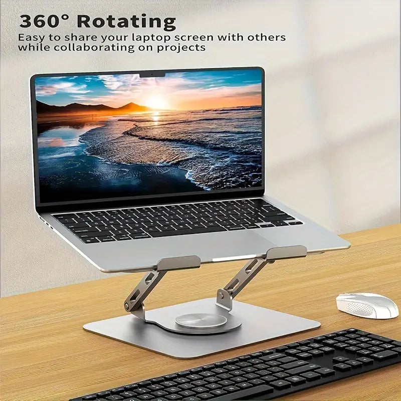 Soporte Metálico Giratorio 360° para Notebook