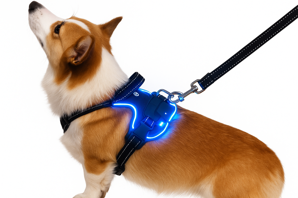 Arnés LED Antitirones Recargable para Perros
