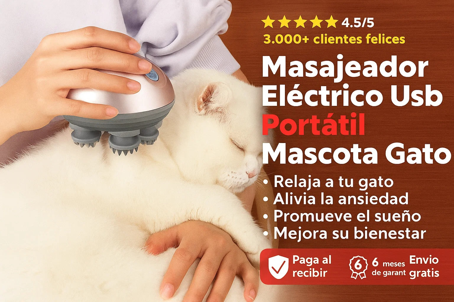 Masajeador Electrico USB para Gato - vista 2