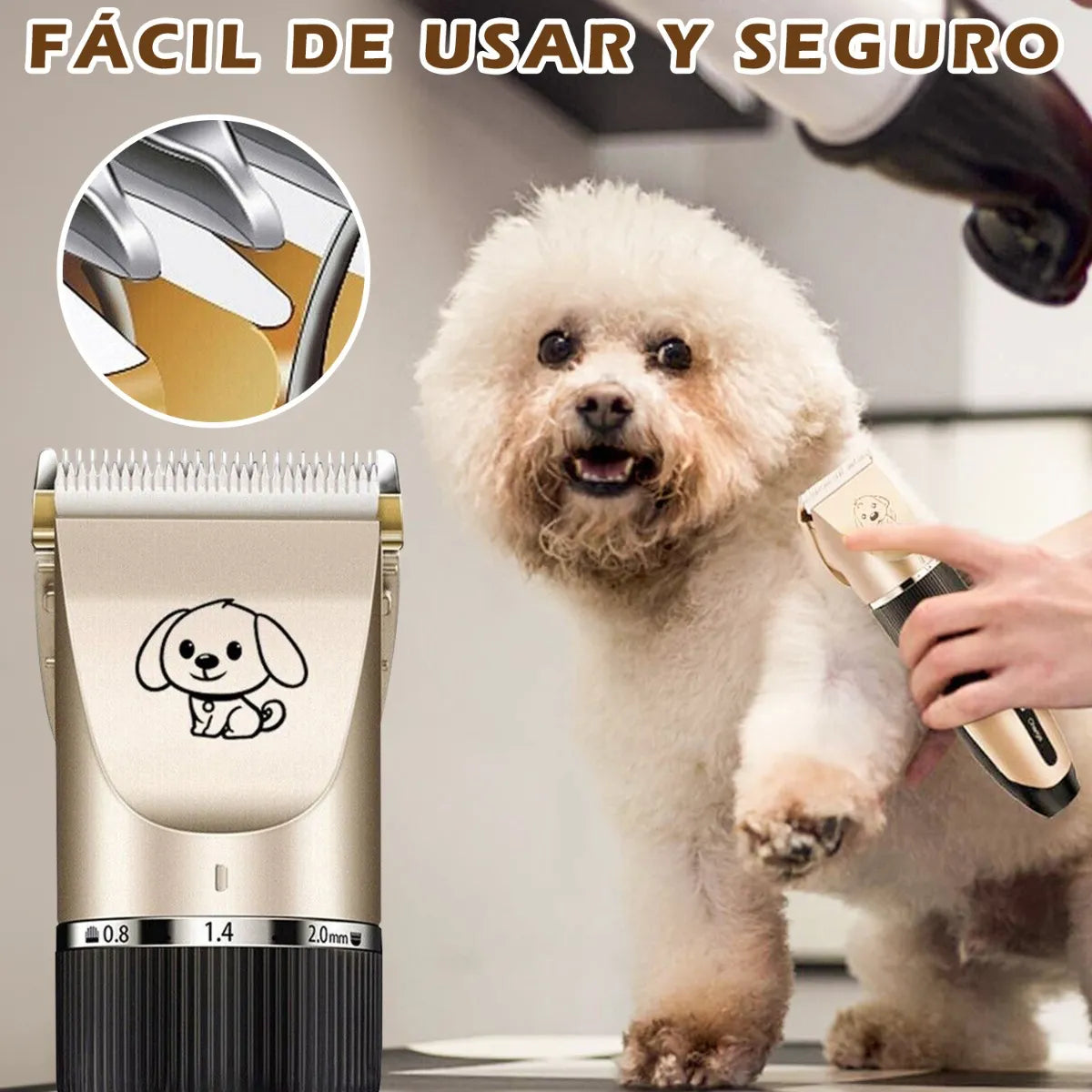 Cortapelos Recargable para Mascotas