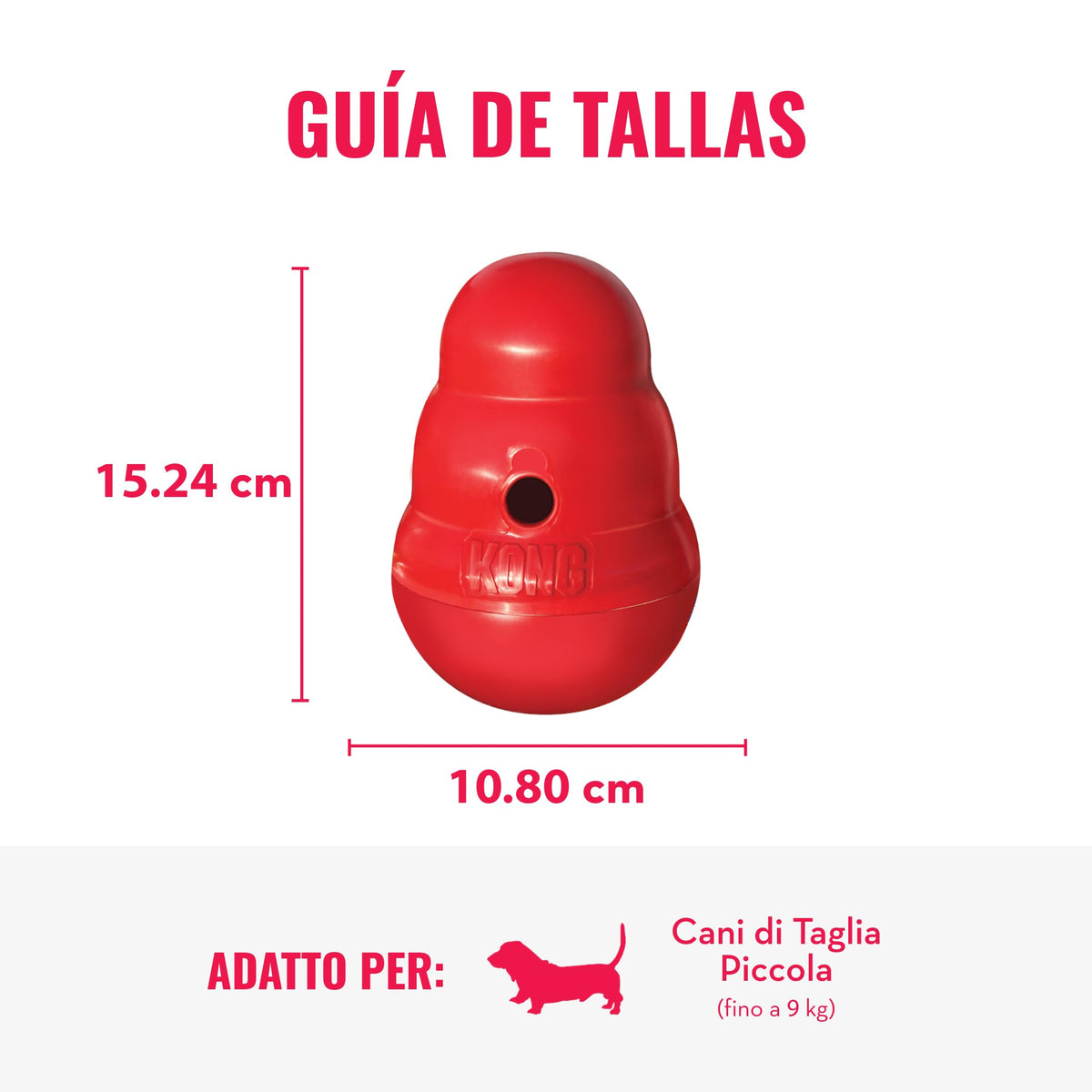 KONG Wobbler Juguete Dispensador para Perros Talla S
