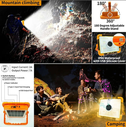 Foco Led Solar Emergencia con Parlante - vista 2