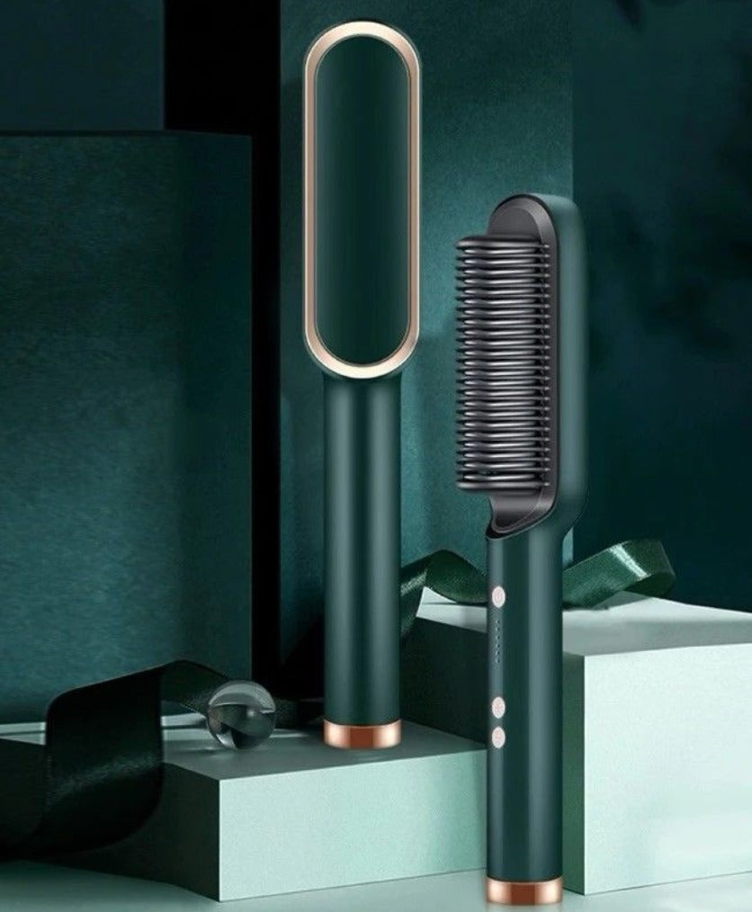Cepillo Alisador Eléctrico Anti Frizz