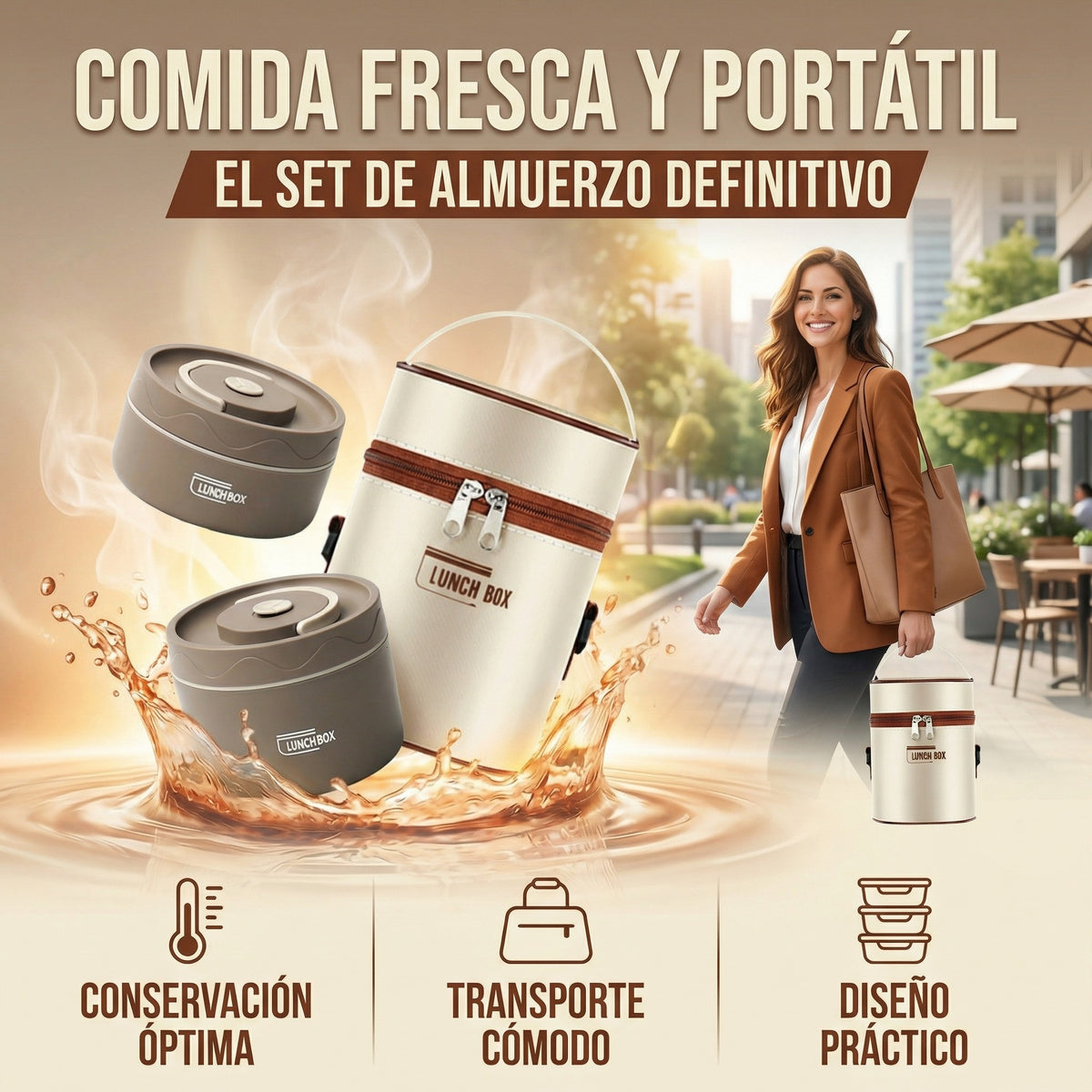 Set de Lonchera Térmica con Bolso