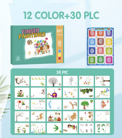 Kit de Pintura con Dedos Montessori