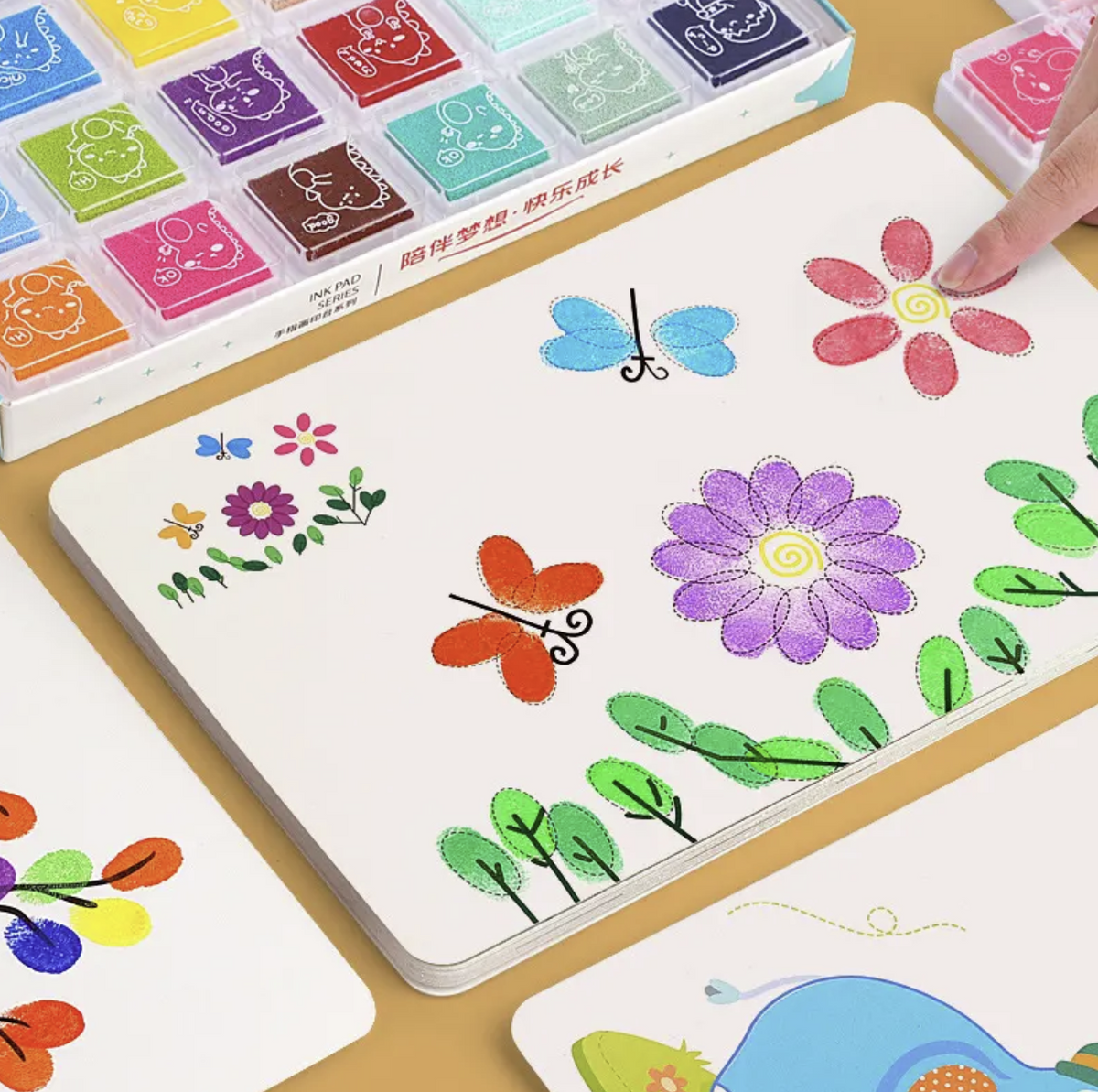 Kit de Pintura con Dedos Montessori
