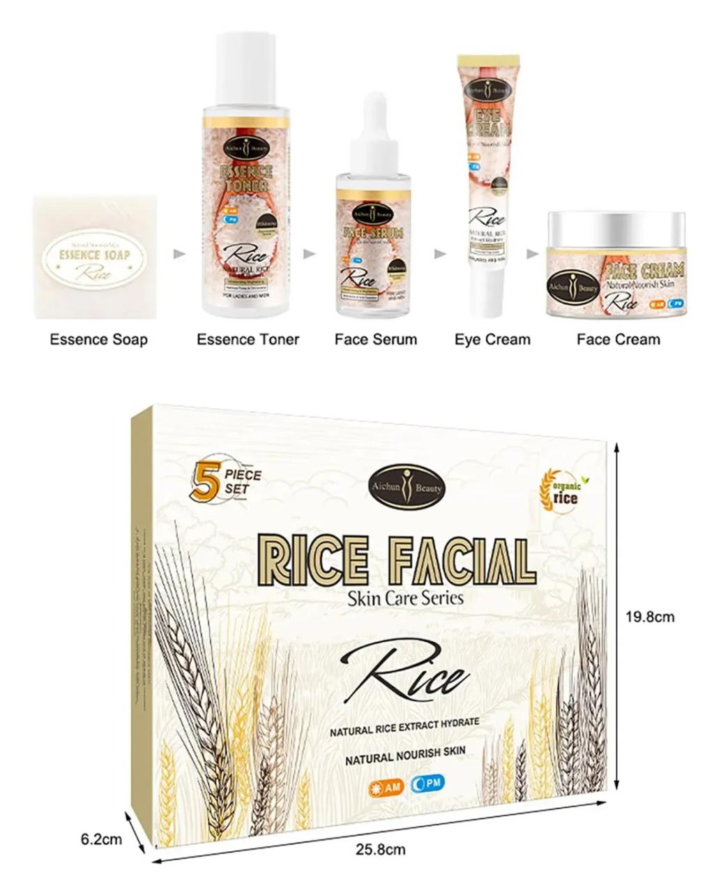 Set Facial Skincare de Arroz