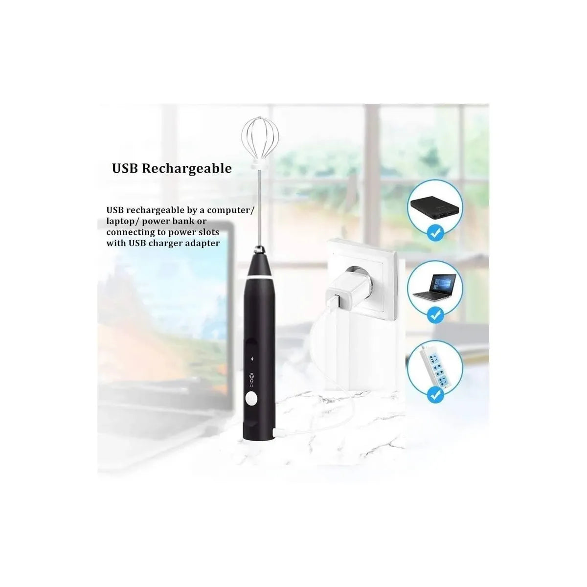 Mini Batidora/Espumador Recargable - vista 3